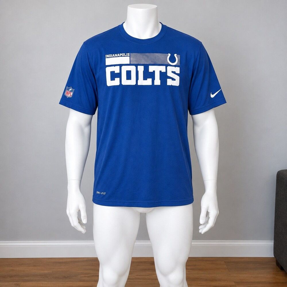 Nike Indianapolis Colts NFL On Field Dri-FIT Blue Graphic T-Shirt Mens 3XL